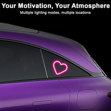 Load image into Gallery viewer, Heart Shaped Car Window Light with Suction Cups Solar Powered