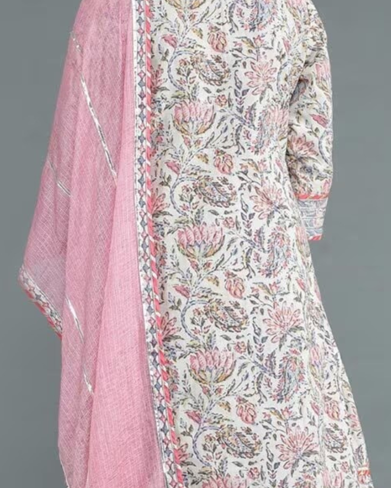 Floral Print Sharara - 3 Pcs Set