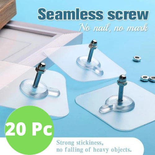 Self Adhesive Nails Wall Mounted NON-Trace Screw Hook Stickers