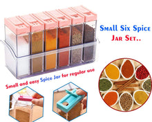 Load image into Gallery viewer, 122 Plastic Spice Jars (6 pcs, 14x22x8cm, Multicolour)