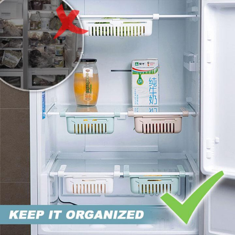 Fridge Organizer™ - Adjustable Storage Rack For Refrigerator Pack of 4