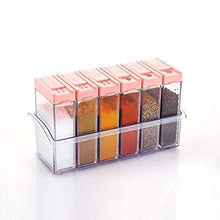 Load image into Gallery viewer, 122 Plastic Spice Jars (6 pcs, 14x22x8cm, Multicolour)