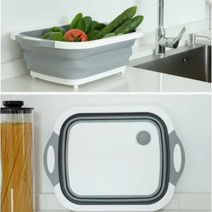 3 In 1 Multi-Functional Collapsible Cutting Board With Dish Tub™