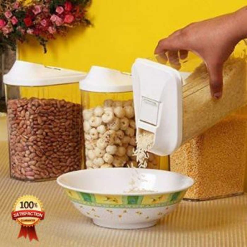 Easy Flow Storage Jar with Lid™ (750ml, Set of 6)