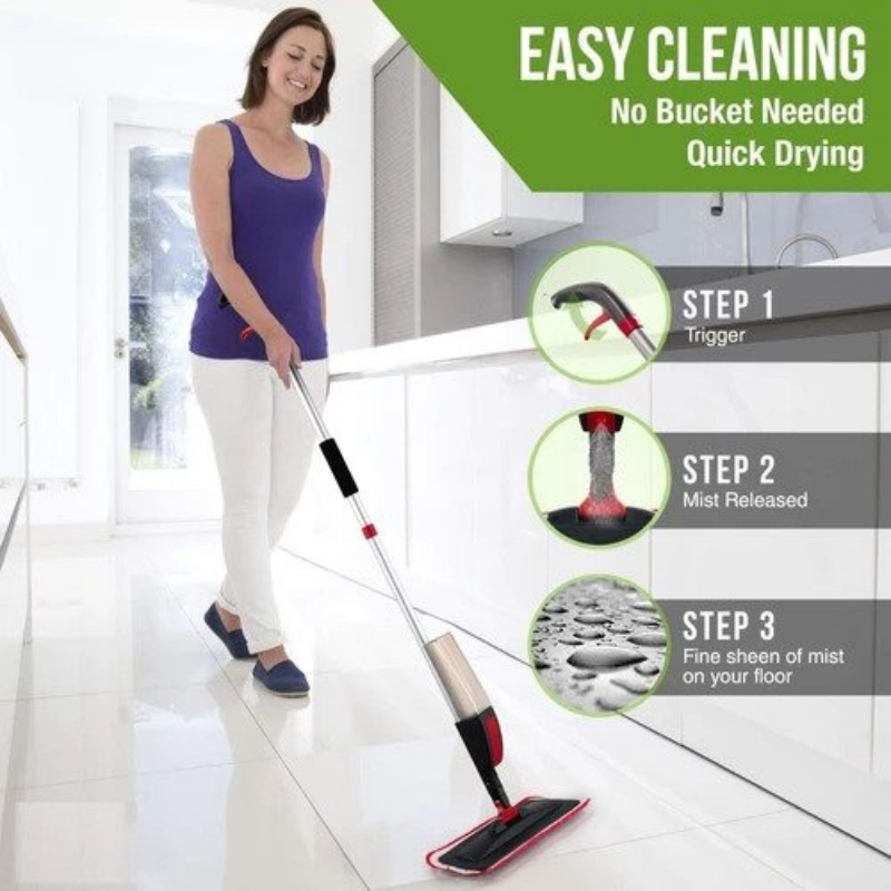 Amazing 360 Degree Healthy Spray Mop™ - With Removable Washable Cleaning Pad