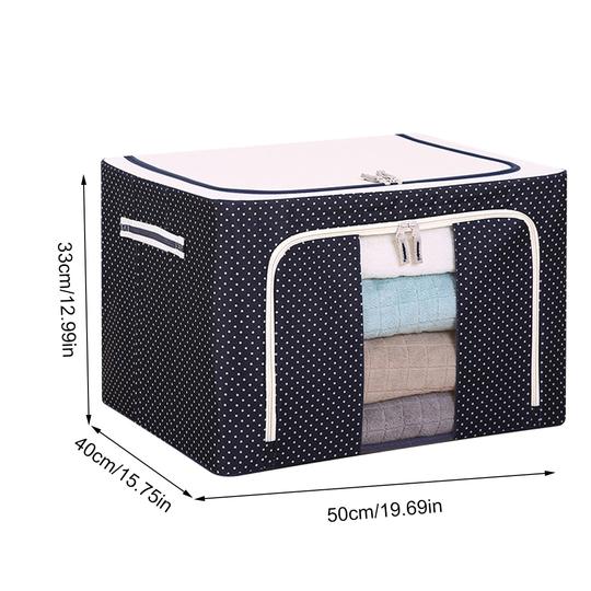 Fabric Storage Boxes™ - For Clothes, Sarees, Bed Sheets, Blanket 66 Litre (Buy 2 Get 1 Free)