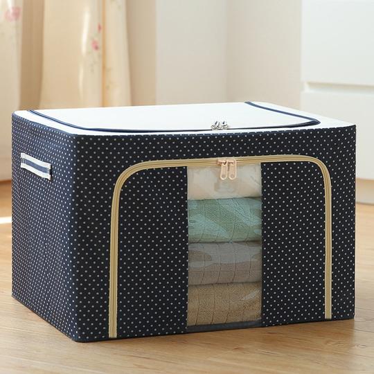 Fabric Storage Boxes™ - For Clothes, Sarees, Bed Sheets, Blanket 66 Litre (Buy 2 Get 1 Free)