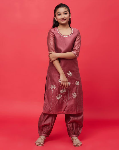 Embroidery Kurta with Bottom - 2 Pc Set