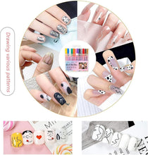 Load image into Gallery viewer, Magic Nail Art Pen® Set of 12 Colors - For Kids &amp; Women's
