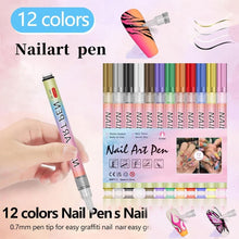 Load image into Gallery viewer, Magic Nail Art Pen® Set of 12 Colors - For Kids &amp; Women's
