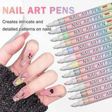 Load image into Gallery viewer, Magic Nail Art Pen® Set of 12 Colors - For Kids &amp; Women's
