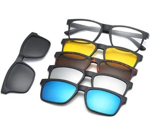 6 in 1 Clip on Magnetic Stylish Sunglasses