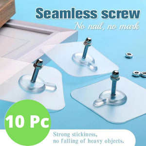 Self Adhesive Nails Wall Mounted NON-Trace Screw Hook Stickers