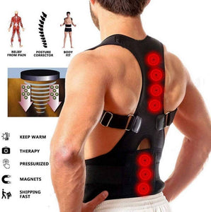 Real Doctor Posture Corrector, Shoulder Back Support Belt for Men and Women (Black) (All Sizes) (M)