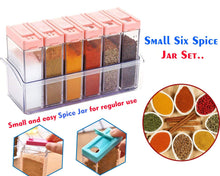 Load image into Gallery viewer, 122 Plastic Spice Jars (6 pcs, 14x22x8cm, Multicolour)
