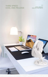 Stylish & Handy 3 Speeds Portable Desk Fan
