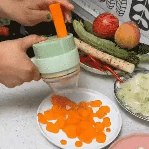 4 In 1 Multifunctional Electric Vegetable Chopper/Slicer Set