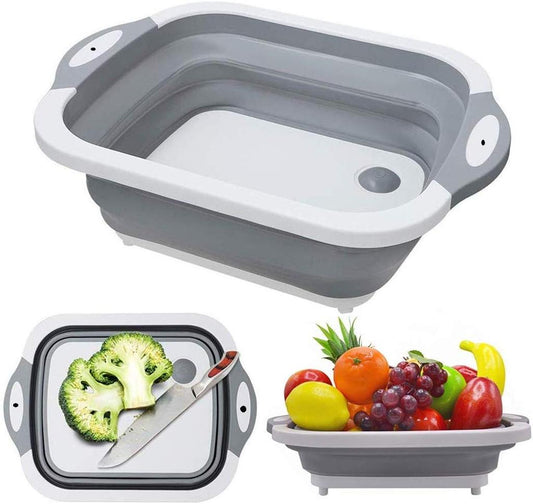 3 In 1 Multi-Functional Collapsible Cutting Board With Dish Tub™