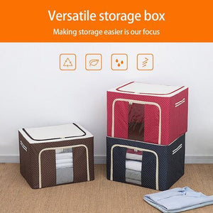 Fabric Storage Boxes™ - For Clothes, Sarees, Bed Sheets, Blanket 66 Litre (Buy 2 Get 1 Free)