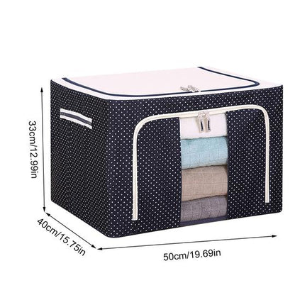 Fabric Storage Boxes™ - For Clothes, Sarees, Bed Sheets, Blanket 66 Litre (Buy 2 Get 1 Free)