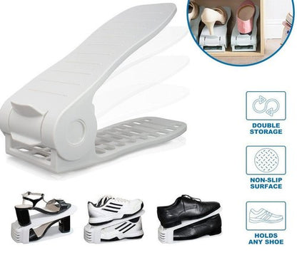 Adjustable Folding Shoe Slot Organizer ™ (Pack of 2)