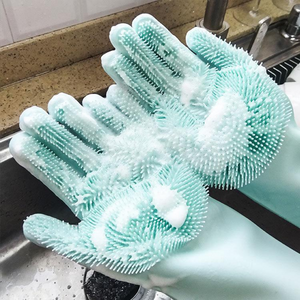 Reusable Silicone Cleaning Gloves (Multicolor)