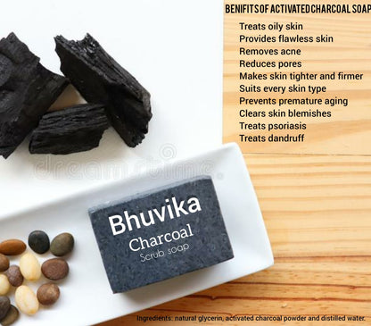 Activated Charcoal Soaps PACK OF 2- Bhuvika™